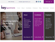 Tablet Screenshot of key-appointments.co.uk